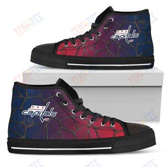 Mens Womens Washington Capitals Gradient High Top Shoes Angel Wings Printable | Favorety UK