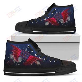 Mens Womens York Giants High Top Shoes Angel Wings Printable | Favorety