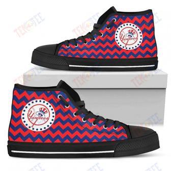 Mens Womens York Yankees High Top Shoes Chevron Broncos Printable | Favorety DE