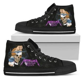 Metallica Damaged Justice High Top Shoes Limited Edition | Favorety AU