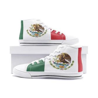 Mexican Mexico Flag High Top Shoes Sneakers For Men Women Ht - Monsterry CA