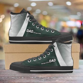 Michigan State Dad Basketball Fan Canvas High Top Shoes Sneakers - Monsterry DE