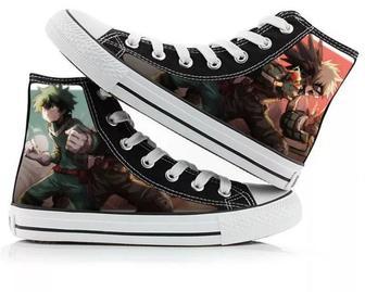 Midoriya Vs Bakugou My Hero Academia Anime Sneakers High Top Shoes | Favorety UK