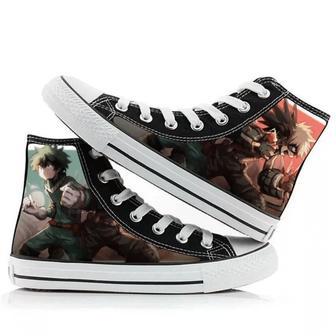 Midoriya Vs Bakugou My Hero Academia Anime Sneakers High Top Shoes | Favorety CA