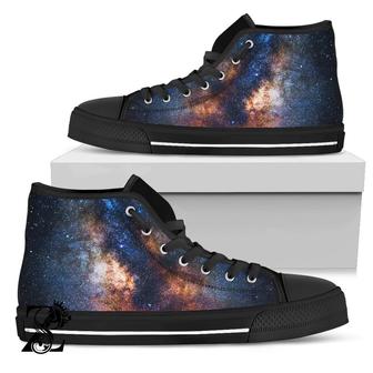 Milky Way Universe Galaxy Space Print Women'S High Top Shoes - Monsterry AU