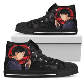 Miroku Inuyasha Sneakers Anime High Top Shoes Fan Gift - Monsterry UK