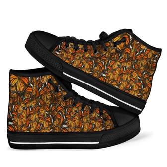Monarch Butterfly Men Women's High Top Shoes - Monsterry AU