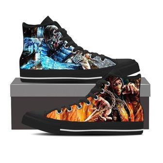 Mortal Kombat Movie All Characters Design For Lovers Gift For Fan Custom Canvas High Top Shoes | Favorety DE