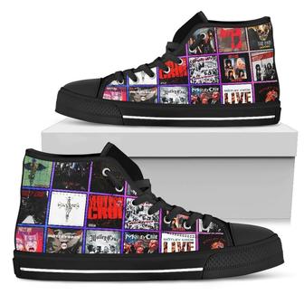 Motley Crue Sneakers Album High Top Shoes Rock Fan | Favorety