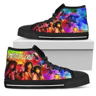 Motley Crue Sneakers Colorful High Top Shoes Music Fan | Favorety CA