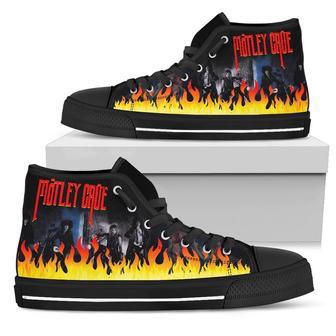 Motley Crue Sneakers Flame High Top Shoes Music Fan | Favorety CA