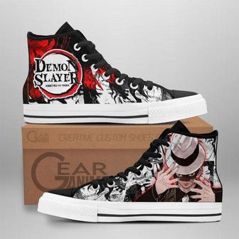 Muzan High Top Shoes Custom Anime Demon Slayer Sneakers | Favorety AU