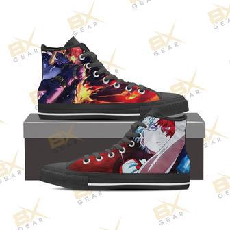 My Hero Academia Sneakers Shouto Todoroki Power High Top Shoes | Favorety