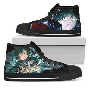 My Hero Academia Sneakers Wonderus Izuku Midoriya High Top Shoes Fan Gift | Favorety