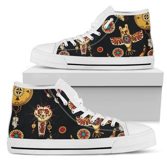 Native American Symbol Pattern Men High Top Shoes - Monsterry CA