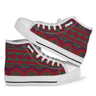 Native American Tribal Navajo Indians Aztec Print Men Women's High Top Shoes | Favorety DE