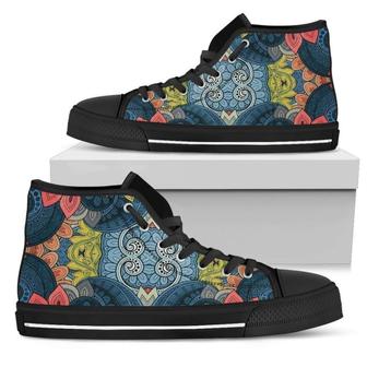 Native Tribal Bohemian Men's High Top Shoes - Monsterry CA