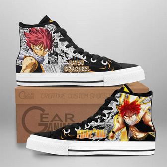 Natsu Dragneel High Top Shoes Custom Fairy Tail Anime Sneakers | Favorety