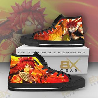 Natsu Dragneel High Top Shoes Fighting Fairy Tail Gift For Fan | Favorety AU