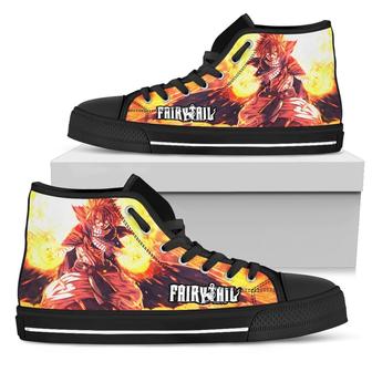 Natsu Power Sneakers High Top Shoes For Fairy Tail Anime Fan | Favorety
