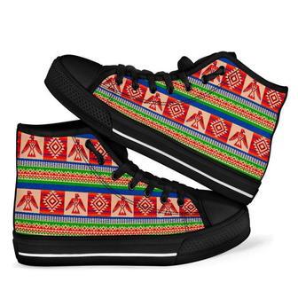 Navajo Aztec Tribal Native Indians American Print Men Women's High Top Shoes | Favorety DE