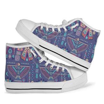 Navajo Native Aztec Indians American Tribal Print Men Women's High Top Shoes | Favorety CA