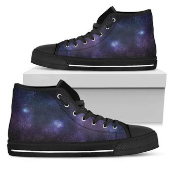 Nebula Universe Galaxy Deep Space Print Men's High Top Shoes - Monsterry CA