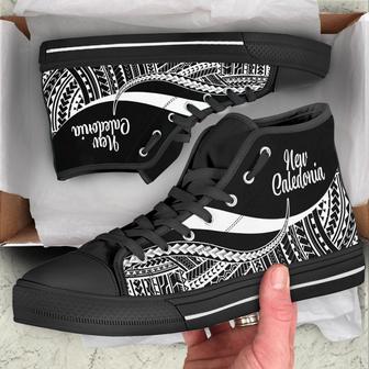 New Caledonia High Top Shoes White - Polynesian Tentacle Tribal Pattern Crest - Monsterry
