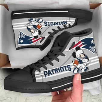 New England Patriots Sneakers High Top Shoes Fan Gift | Favorety DE