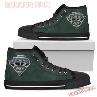 New York Jets High Top Shoes Sport Sneakers | Favorety