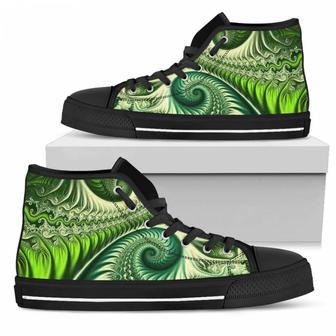 New Zealand High Top Shoes Koru Fern - Abstract Style - Monsterry CA