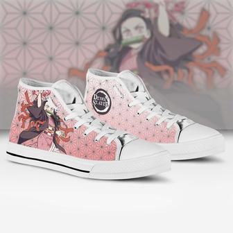 Nezuko Demon Slayer Anime For Men And Women Sneakers High Top Shoes | Favorety