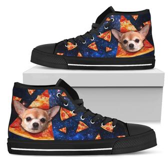 Nice Chihuahua High Top Shoes - Pizza Chihuahua Pattern, cool gift - Monsterry