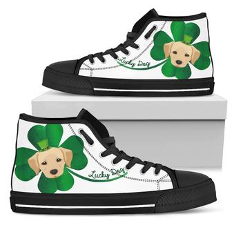 Nice Labrador High Top Shoes - Lucky Dog, is a cool gift for friends - Monsterry