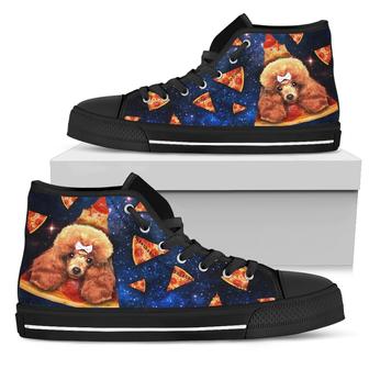 Nice Poodle High Top Shoes - Pizza Poodle Pattern, is a cool gift - Monsterry