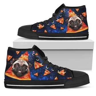 Nice Pug High Top Shoes - Pizza Pug Pattern, is an awesome gift - Monsterry UK