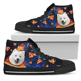 Nice Samoyed High Top Shoes - Pizza Samoyed Pattern, is a cool gift - Monsterry AU