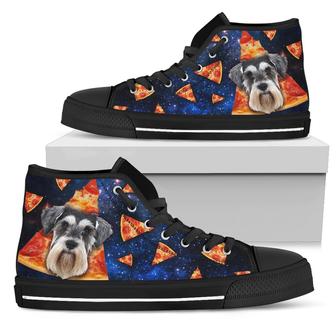 Nice Schnauzer High Top Shoes - Pizza Schnauzer Pattern, cool gift - Monsterry