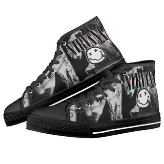 Nirvana For Man And Women Custom Canvas High Top Shoes | Favorety