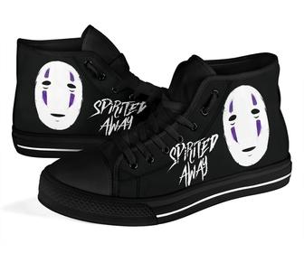 No-Face Sneakers Kaonashi Spirited Away High Top Shoes Fan - Monsterry AU