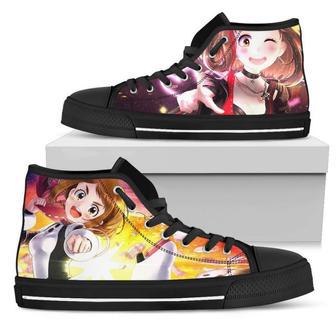 Ochako Uraraka Sneakers My Hero Academia High Top Shoes Cute | Favorety AU