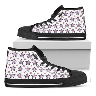 Of July Usa Star Black High Top Shoes - Monsterry UK