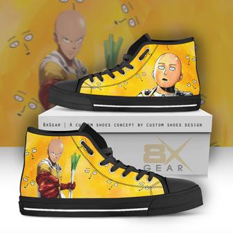 One Punch Man High Top Shoes Saitama Bright Background Anime | Favorety