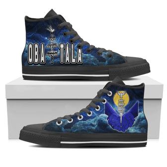 Orisha Obatala Gods And Angel Galaxy Background High Top Shoes - Monsterry CA