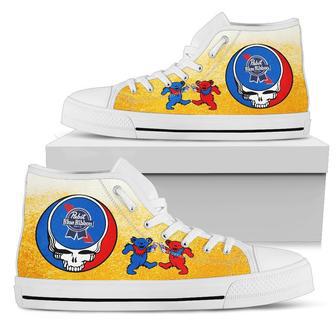 Pabst Blue Ribbon Sneakers Grateful Dead High Top Shoes Beer | Favorety UK