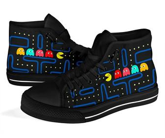 Pac-Man Sneakers Game Boy High Top Shoes Funny Gift Idea - Monsterry DE