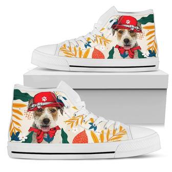 Parson Russell Dog Sneakers Women High Top Shoes Funny - Monsterry AU