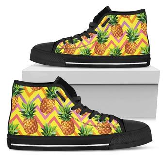 Pastel Zig Zag Pineapple Women's High Top Shoes - Monsterry AU