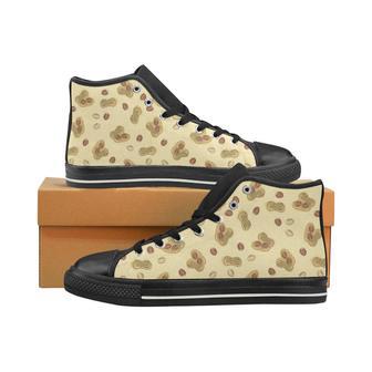 peanuts design pattern Women's High Top Shoes Black | Favorety CA