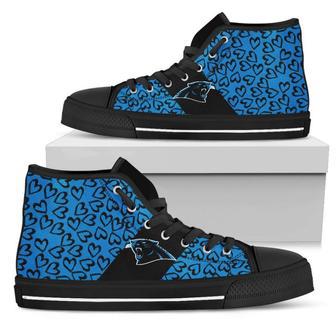 Perfect Cross Color Absolutely Nice Carolina Panthers High Top Shoes | Favorety